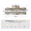 Ventilateur de plafond 19,29 "encastré en cristal doré avec lumières et télécommande pour chambre à coucher et salle à manger