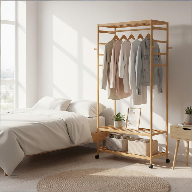 Billman 78.5cm Rolling Clothing Rack