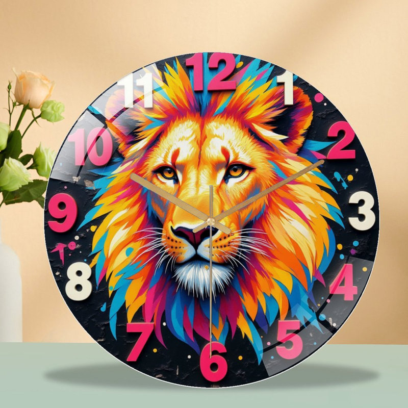 Horloge murale en verre 12 po