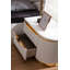 Gold Detailed Upholstery King 5-N Pc Made With Wood In White