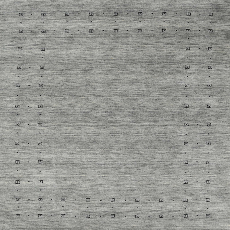 Tapis contemporain gris, Carré 4 pi