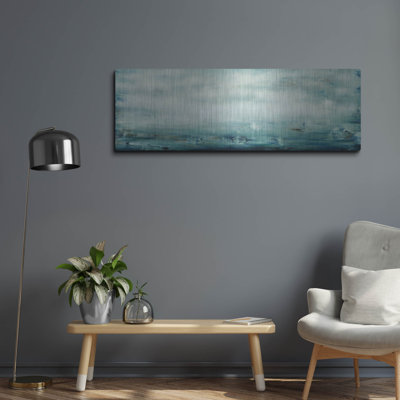 Art mural en métal luxueux «The Day The Sea Became Sky» par Aondrea H. Maynard, art mural en métal, 48 po x 16 po