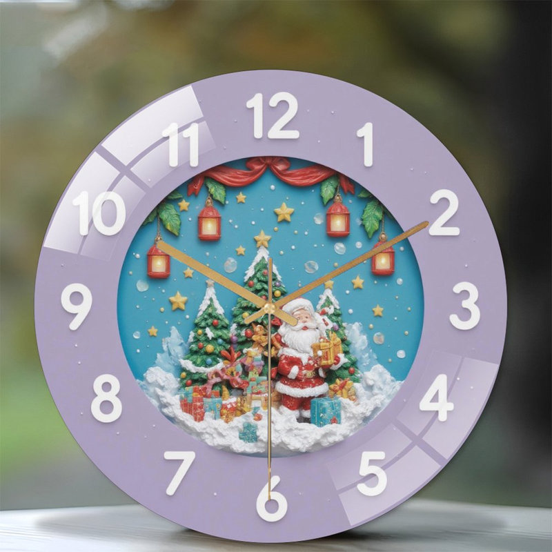 Horloge murale 12 po père Noël