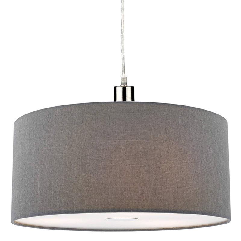 18 cm H Drum Fabric Pendant Shade ( Screw On )