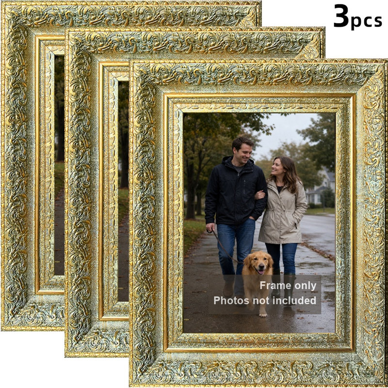 Cadre 3 pièces 11 "x 14" or antique pour les cadeaux de la fête des Pères, Antique Gold, 3, 11" W x 14" H