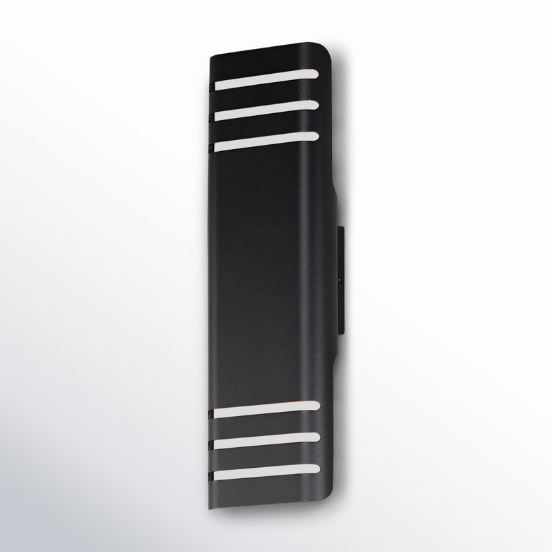 Fixation murale d'extérieur à DEL Mirha Lightray, Noir, H 20 po x l 6,25 po x P 3,25 po, 12