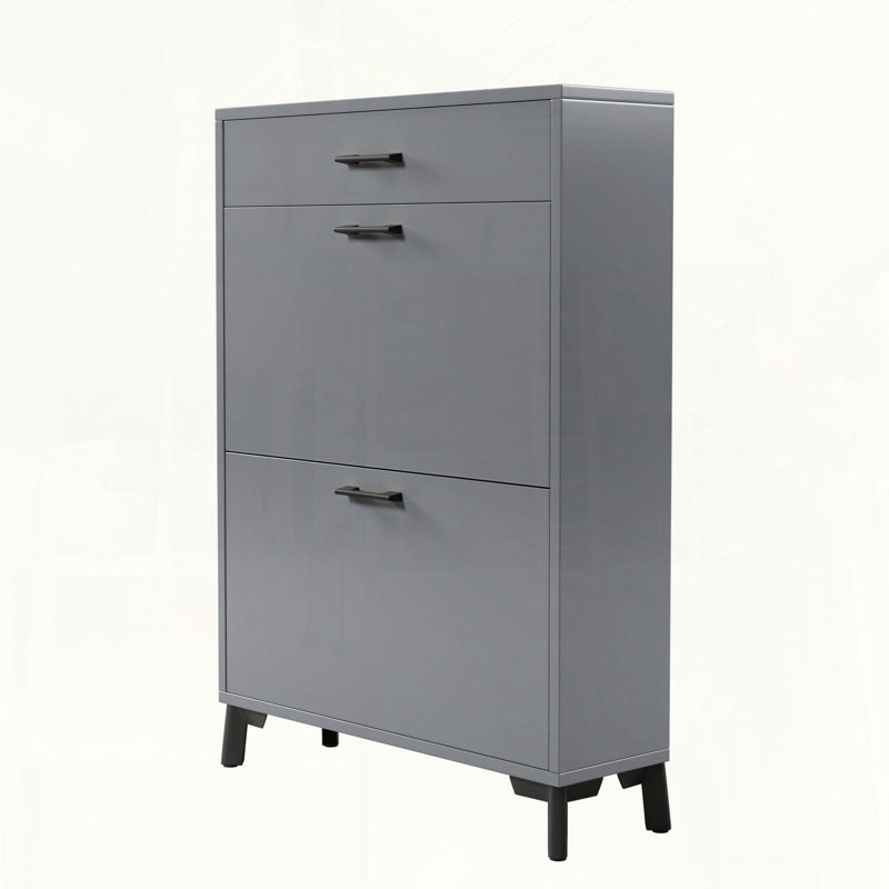 Shoe Storage Cabinet with Flip Drawers for Entryway