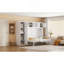 Grand lit escamotable mural avec armoires, grand