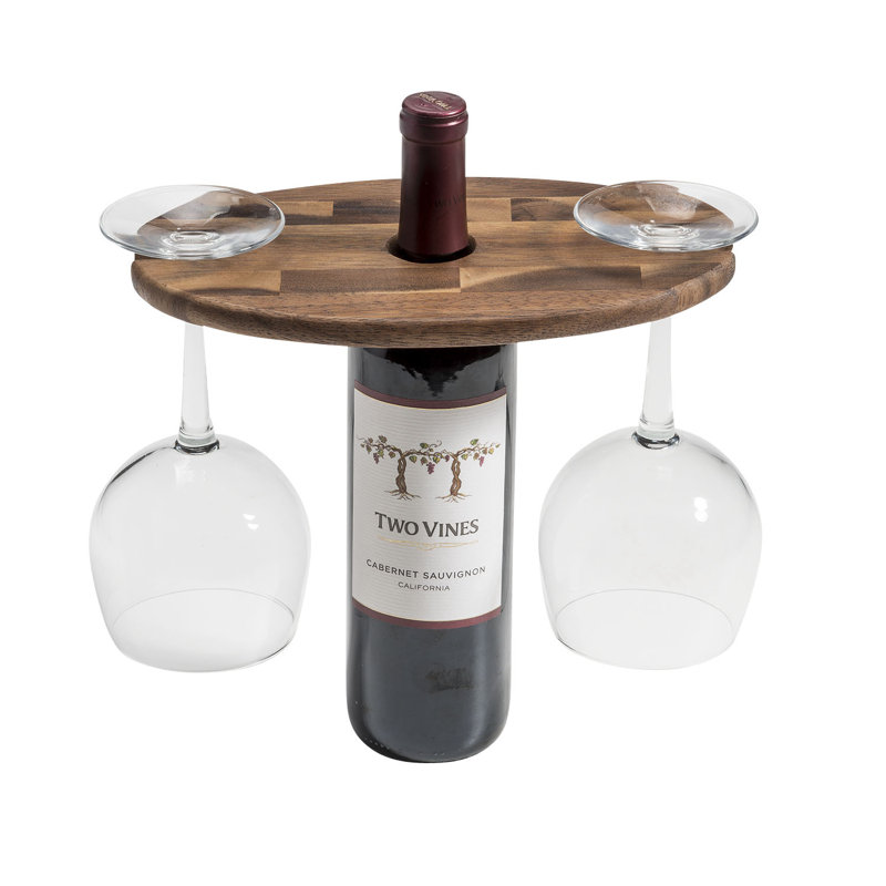 Porte-verres à vin en bois d'acacia
