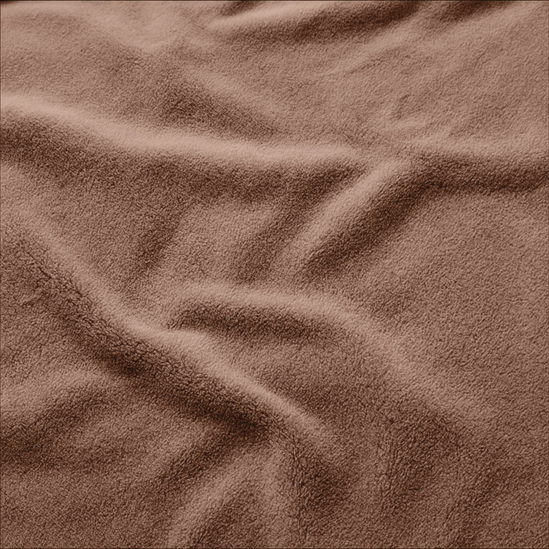 Fairmont Park Solid Color Lightweight, Warm Breathable, Soft Sherpa Fleece Blanket, Camel, Double 200cm x 150cm