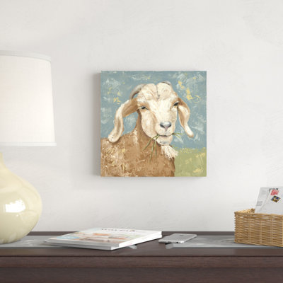 «Farm Life-Brown Goat» par Jade Reynolds, reproduction d'art sur toile