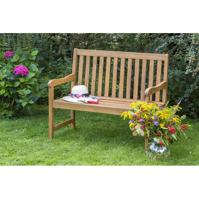 Aaniylah Solid Wood Acacia Outdoor Bench