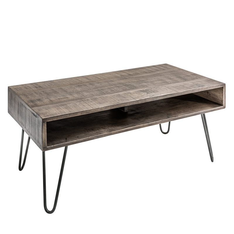 Theodora Coffee Table with Storage, Grey