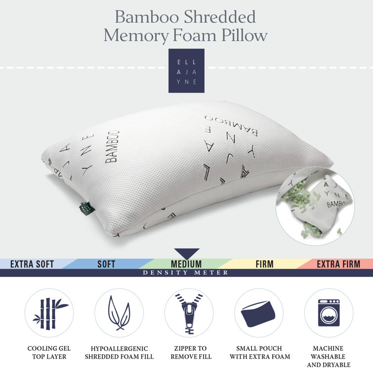 Katherine Rayon from Bamboo Shredded Memory Foam Plush Support Pillow