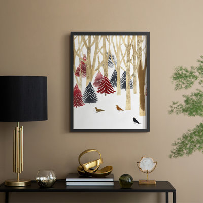 «Christmas Holiday Art» CDxxxvii, reproduction d'art encadrée - bois massif