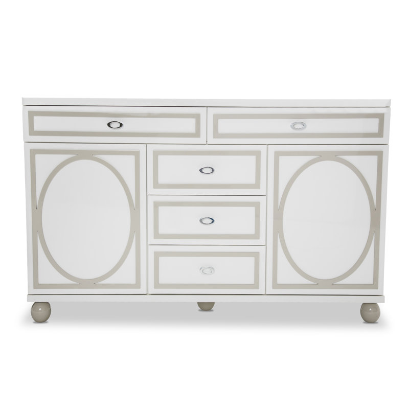 Sky Tower 5 - Drawer Dresser, Cloud White