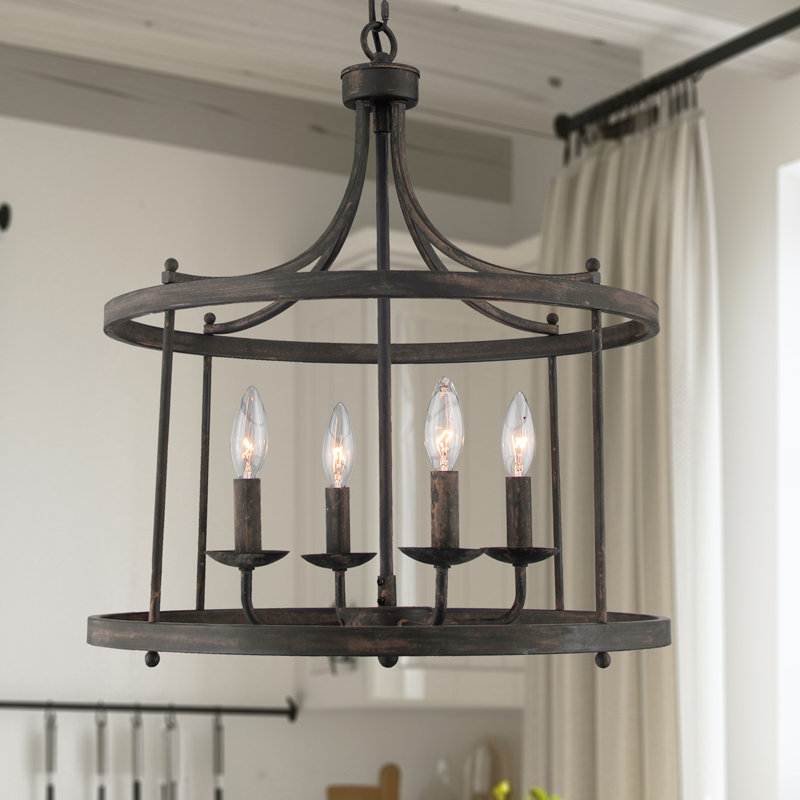 Leitersburg 4 - Light Iron Dimmable Chandelier