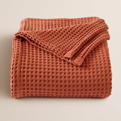 Vila Cotton Waffle Throw Blanket