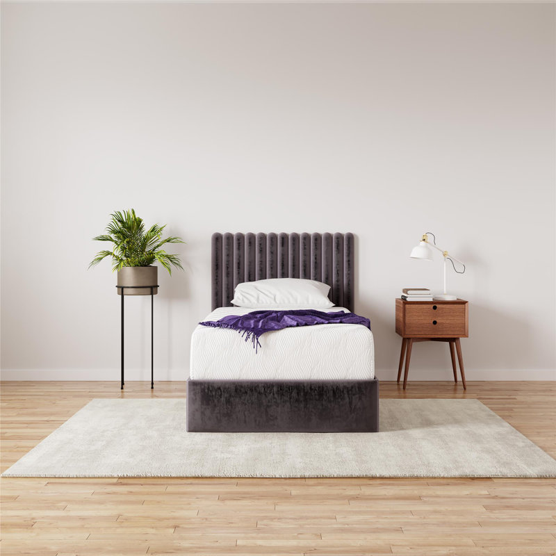 Twin 12'' White Gel Memory Foam Mattress with Polyester Cover