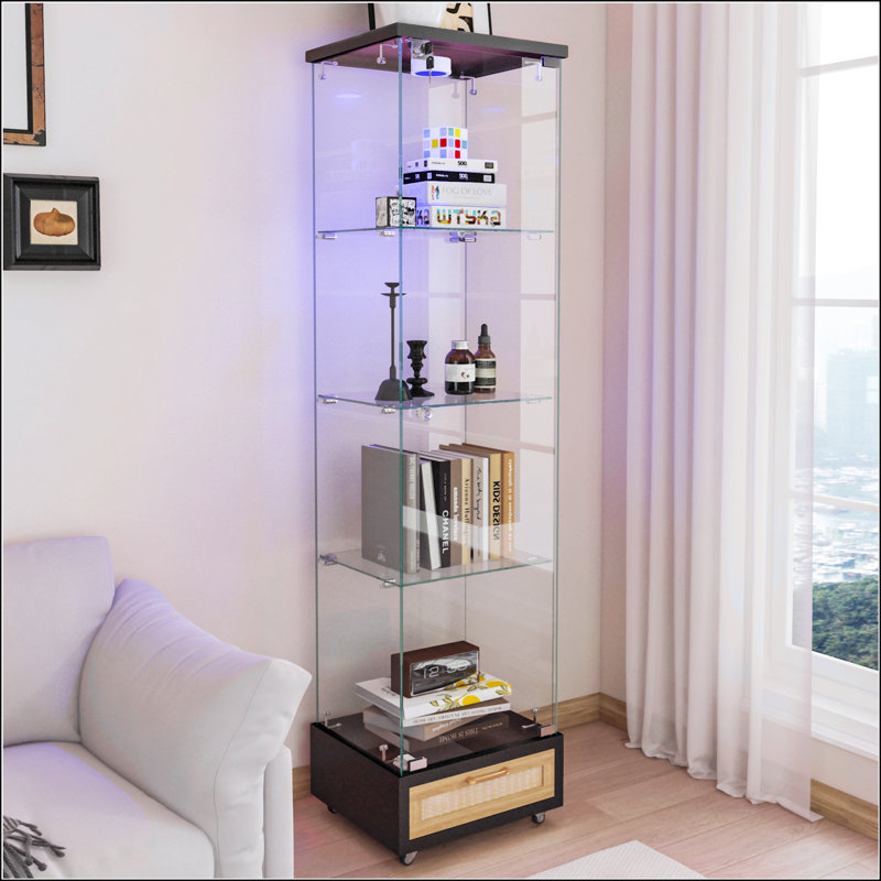 Vitrine moderne en verre, Noir