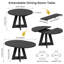 Table de salle à manger extensible 43,3 "à 61,1" avec rangement caché et base en croix, pour 4 à 6 personnes, table de salle à manger pour la salle à manger-743534695