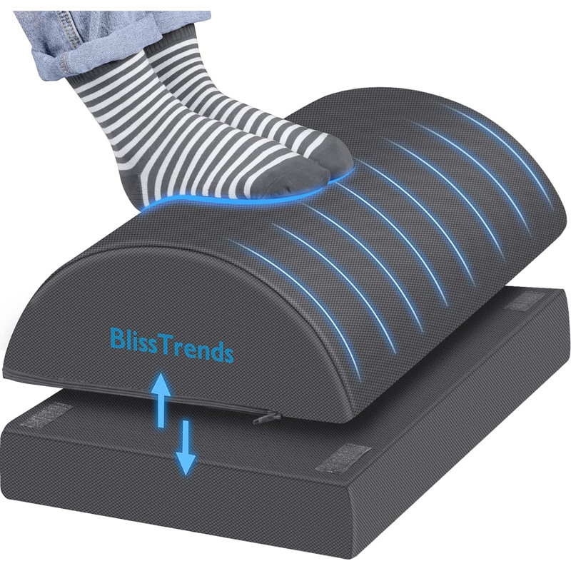 Repose-pieds ToccoLeggero, H 5,07 po x l 9,09 po x P 16,02 po, Gris