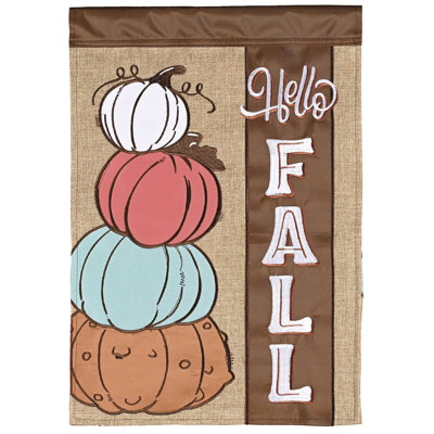 «Garden Flag Pumpkins Hello»