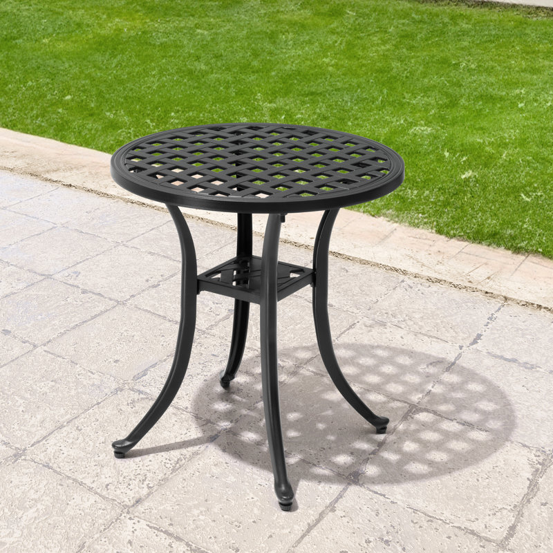 Darias Cast Aluminum Round 19.1'' Outdoor Bistro Table