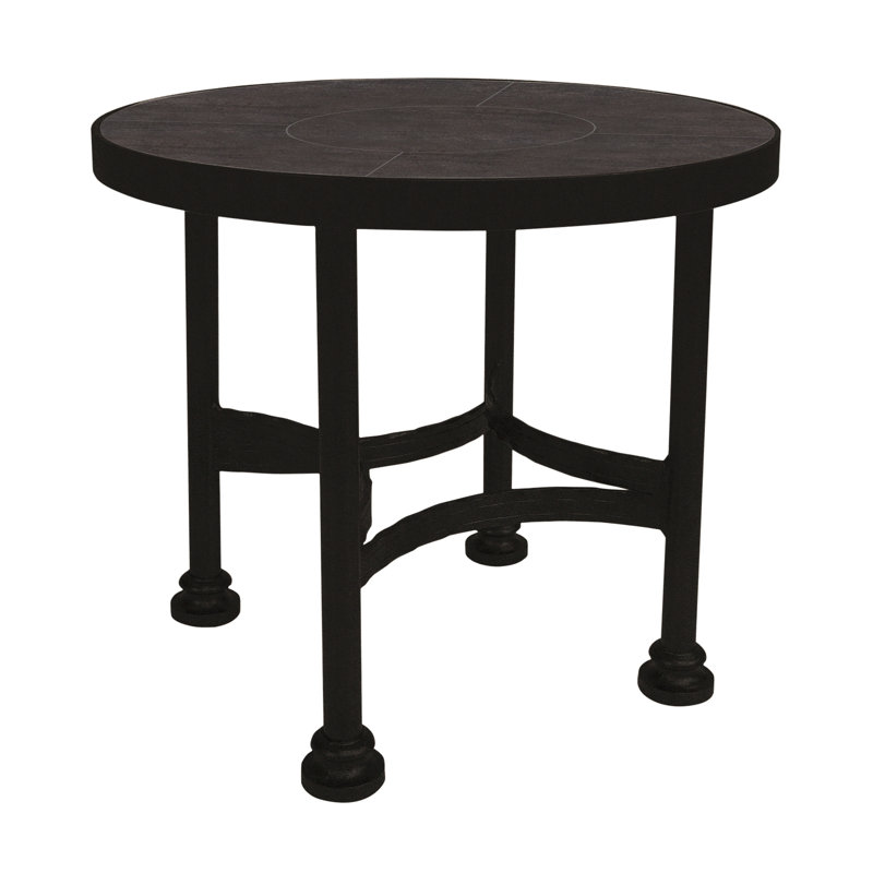 Classico Outdoor Round Side Table, Carbon Black, Urban Shift