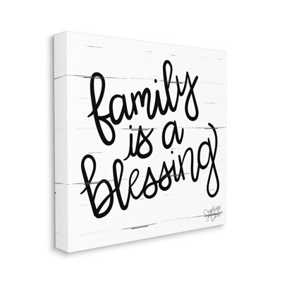 «Family is Blessing Rustic Minimal Calligraphy» par Stephanie Dicks - Art textuel