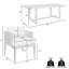 Ensemble de salle à manger rectangulaire pour 4 personnes 82 po avec coussins Aerilyn-93696393-93696390