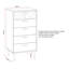 Nathainel 48.5 cm W Chest of 5 Drawers