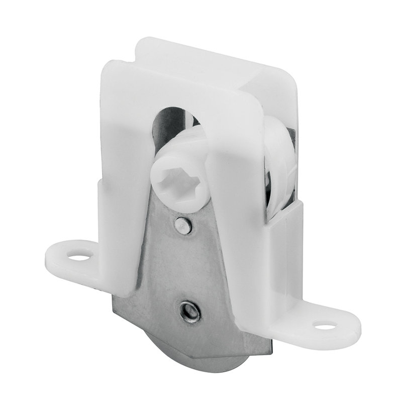 White Plastic Housing with Stainless Steel Sliding Screen Door Roller (2 Pack)