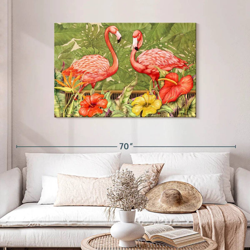 Tropical Flamingo, 30" H x 45" W