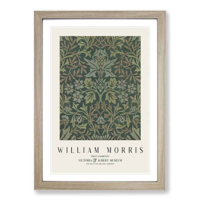 Flower Garden Vol.2 by William Morris - Framed Print, 48cm H x 36cm W x 2cm D, Oak Framed