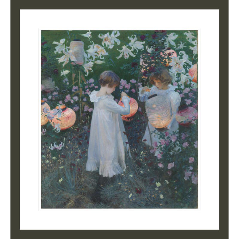 «Carnation Lily Lily Rose» par John Singer Sargent, impression giclée sur cadre, H 25,74 po x l 23,5 po