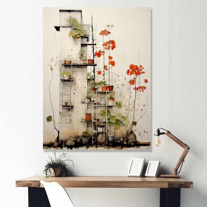 Minimalisme botanique Jungle Towers I - art mural tours, Toile tendue, H 32 po x l 16 po x P 1 po