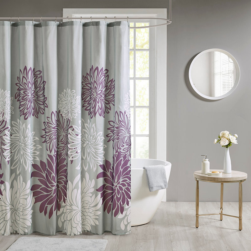 Rideau de douche à imprimé floral
