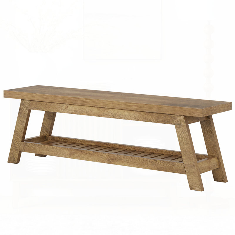 Wooden Entryway Bench