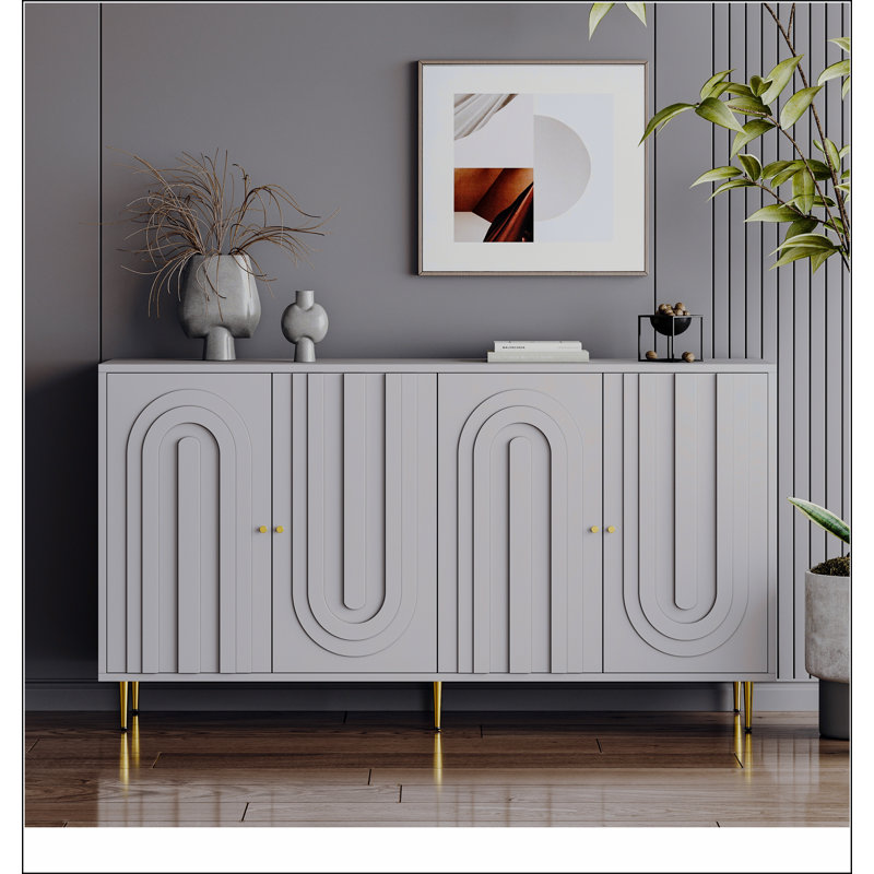 Armoire de rangement Buffet Modern, Gris