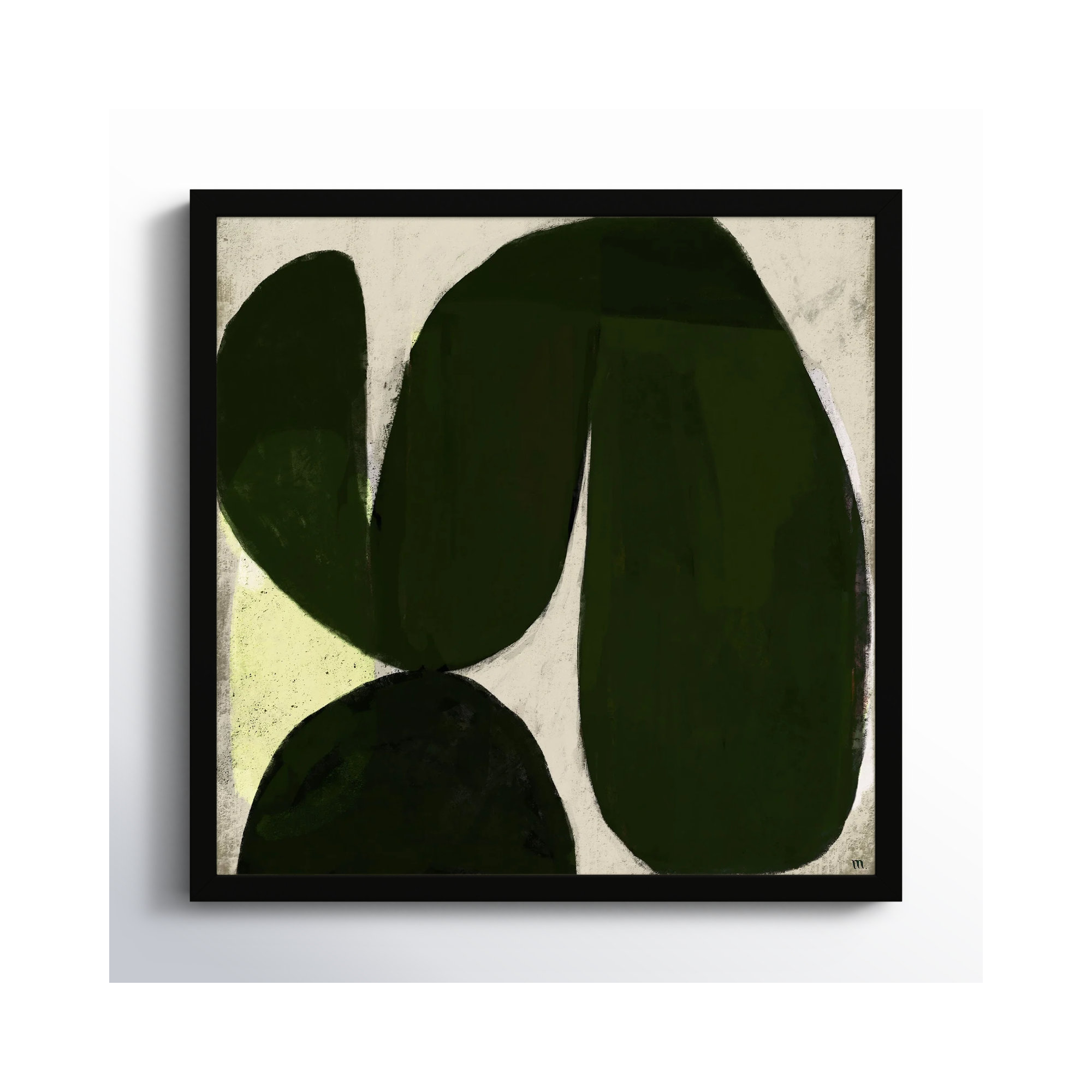 Succulent 7 by StudioM, Black, 16" H x 16" W x 1.25" D