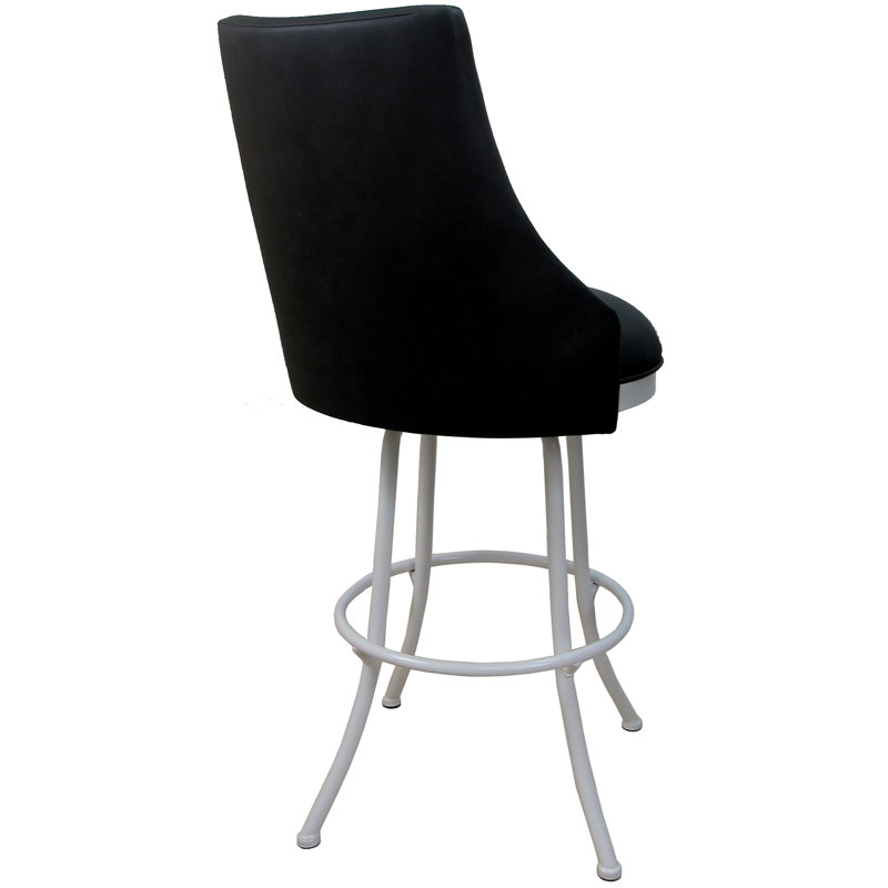 Comptoir pivotant, tabouret de bar et très grand Paulsboro, Noir, Blanc, Tabouret de bar (siège d'une hauteur de 30 po)