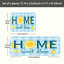 Ensemble de 2 tapis de cuisine citron Home Sweet Home