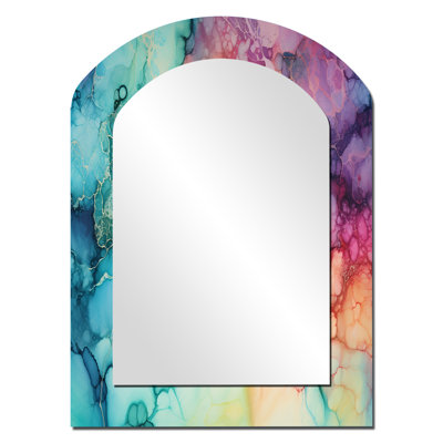 Miroir mural bleu sarcelle Borealis