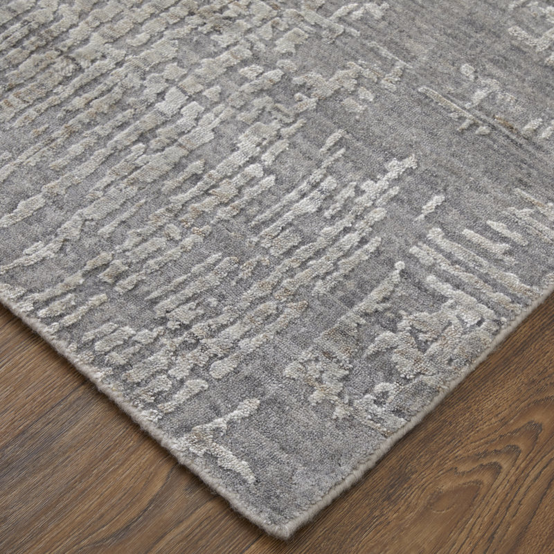 Eastfield Abstract Area Rug in Gray, Rectangle 4' x 6'