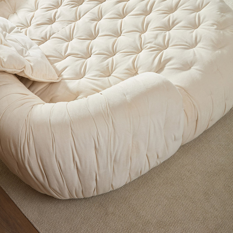 Canapés modernes et spacieux, tissu beige, 167 cm, salon compact pour la maison, Beige