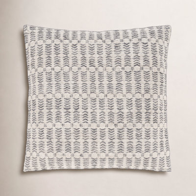 Hemlen Geometric Cotton Blend Reversible Throw Pillow