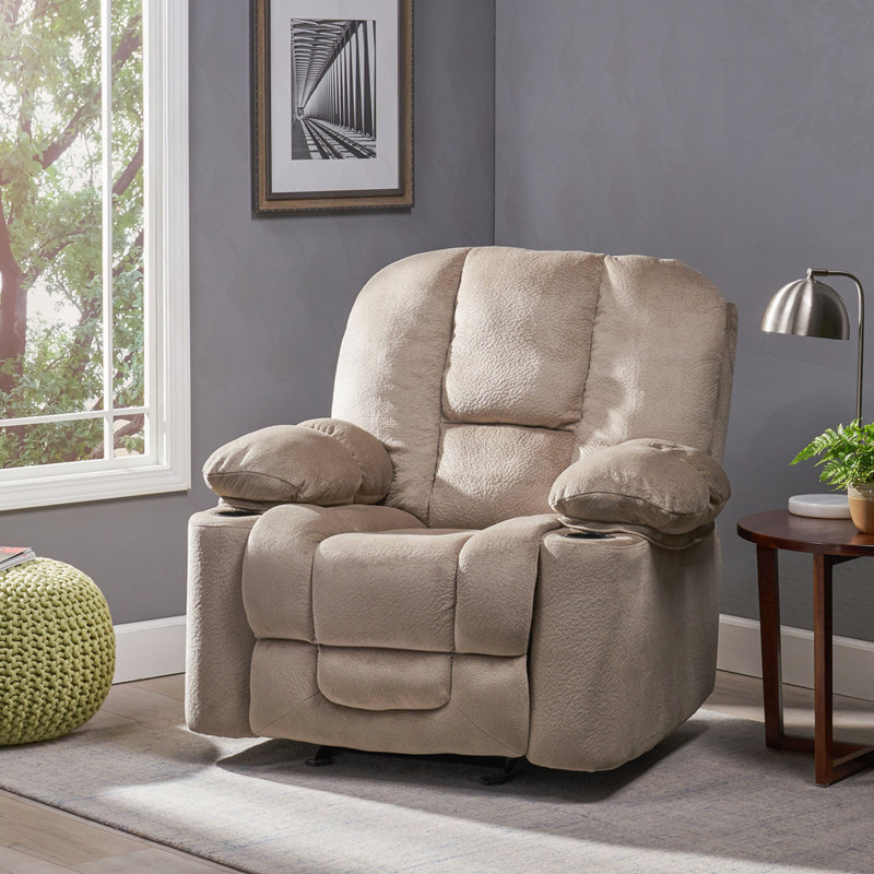 Luxurious Manual Recliner Chair, Coffee