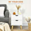 40cm W Engineered Wood Bedside Table
