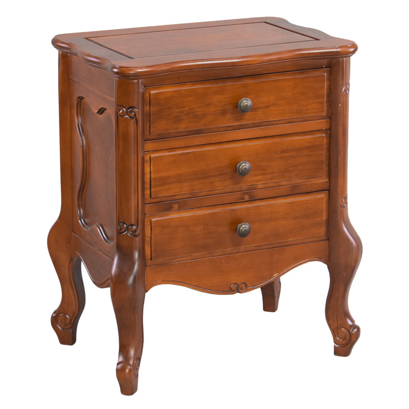 Tercero 20'' W Solid Wood Nightstand, Stain